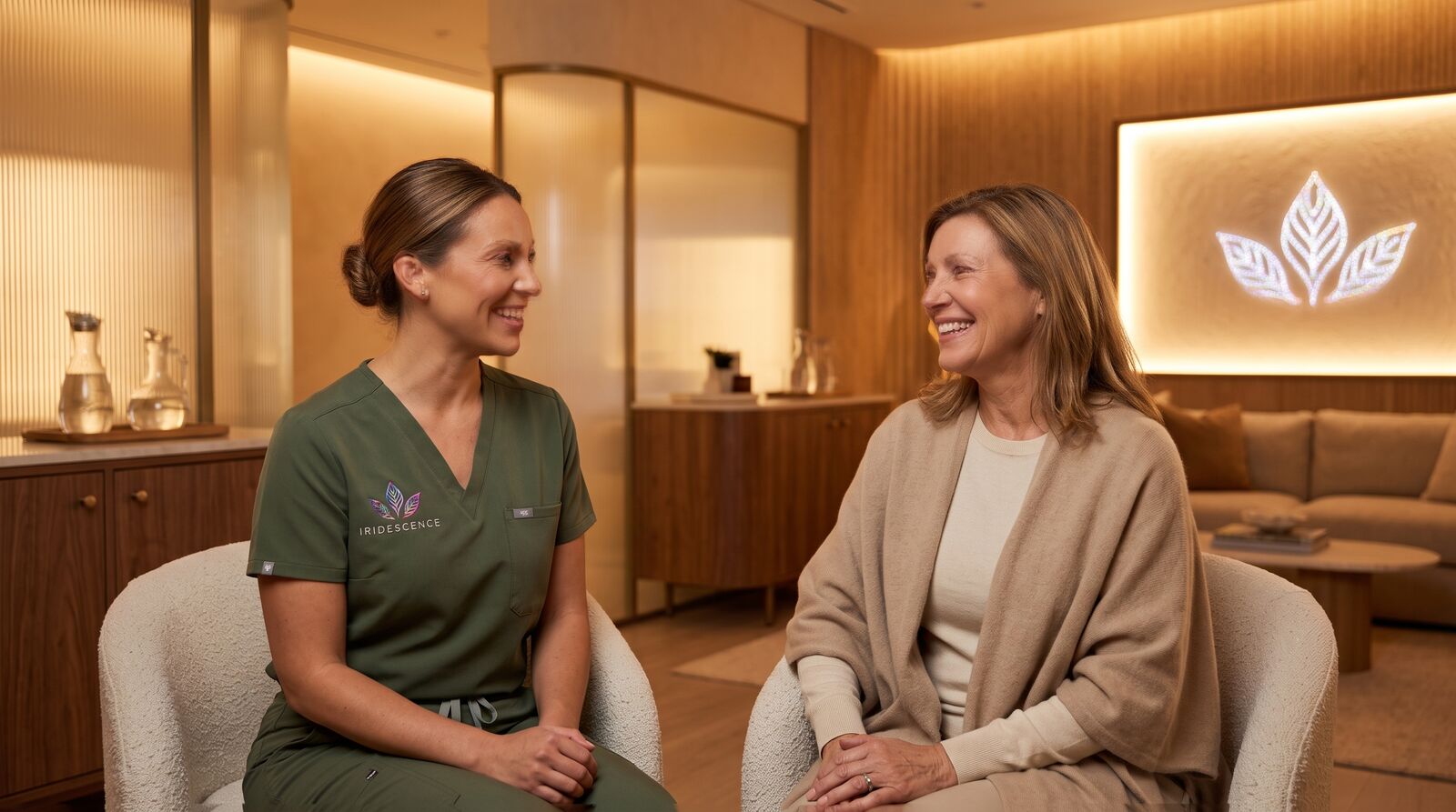 Iridescence consultation in a therapy room
